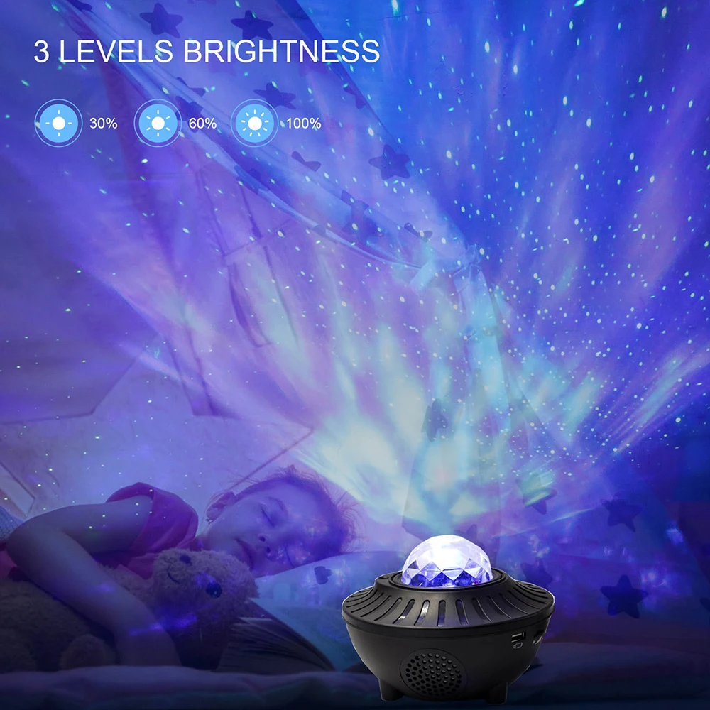 

LED projection light LED Music Starry Sky Projection Light LED Bluetooth Light Bluetooth With Remote Control USB Cable