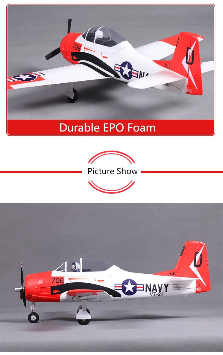 FMS 800 мм Мини T28 T-28 Троян V2 с рефлекторным гироскопом красный 4CH 2S PNP самолет дистанционного управления EPO весы Warbird модель самолет War II