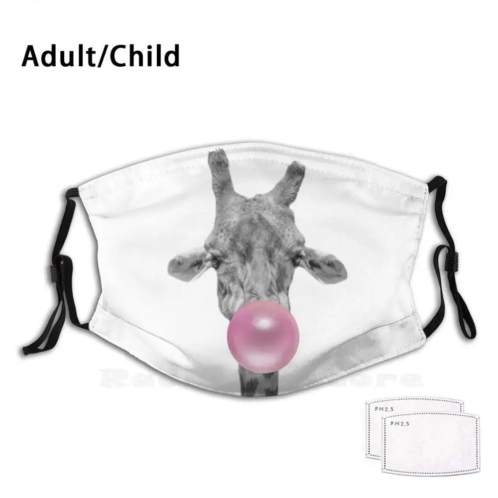 

Маска для лица многоразовая с фильтром Pm2.1504, жираф, жираф