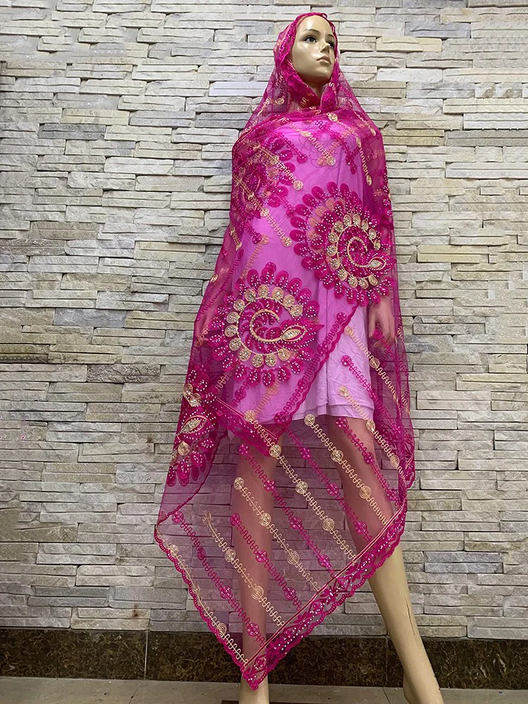 Реальный снимок! Африканские женские шарфы большого размера шарф из тюли