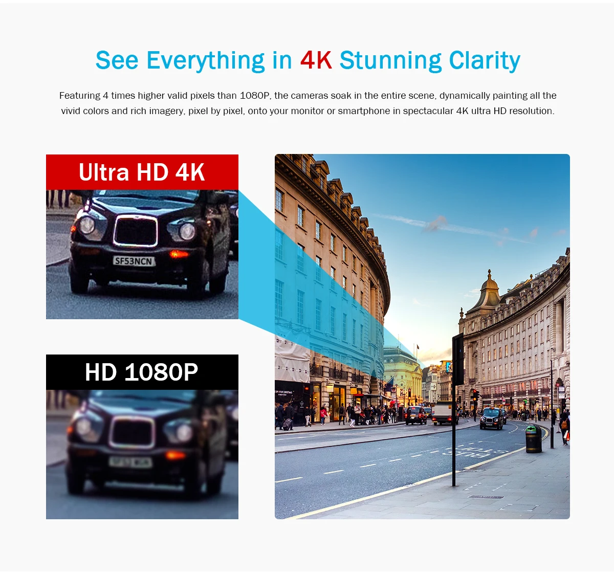 ANNKE 4 шт. 4K HD IP67 Всепогодная камера s комплект Крытый Открытый аналоговый CCT камера безопасности