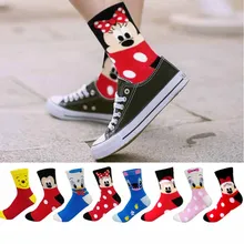Disney Casual Women Socks Cartoon Animal Mouse socks Funny Christmas socks women Cotton Cute long socks size 35-43 Dropship