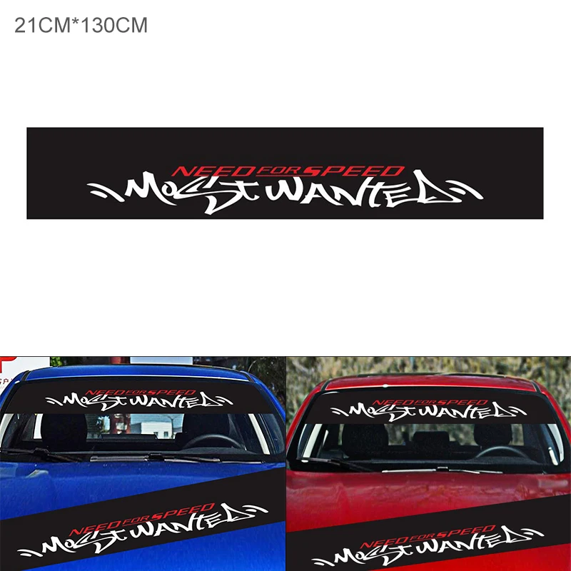 

130 x 21CM PVC NEED Letter Pattern Car Stickers and Decals Sun-Resistant Front Rear Windshield Sticker