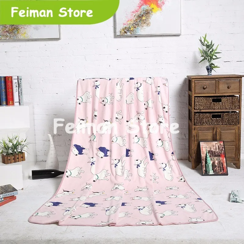 2 разных цвета бультерьер/Полярный медведь печатные фланелевые тканевое одеяло