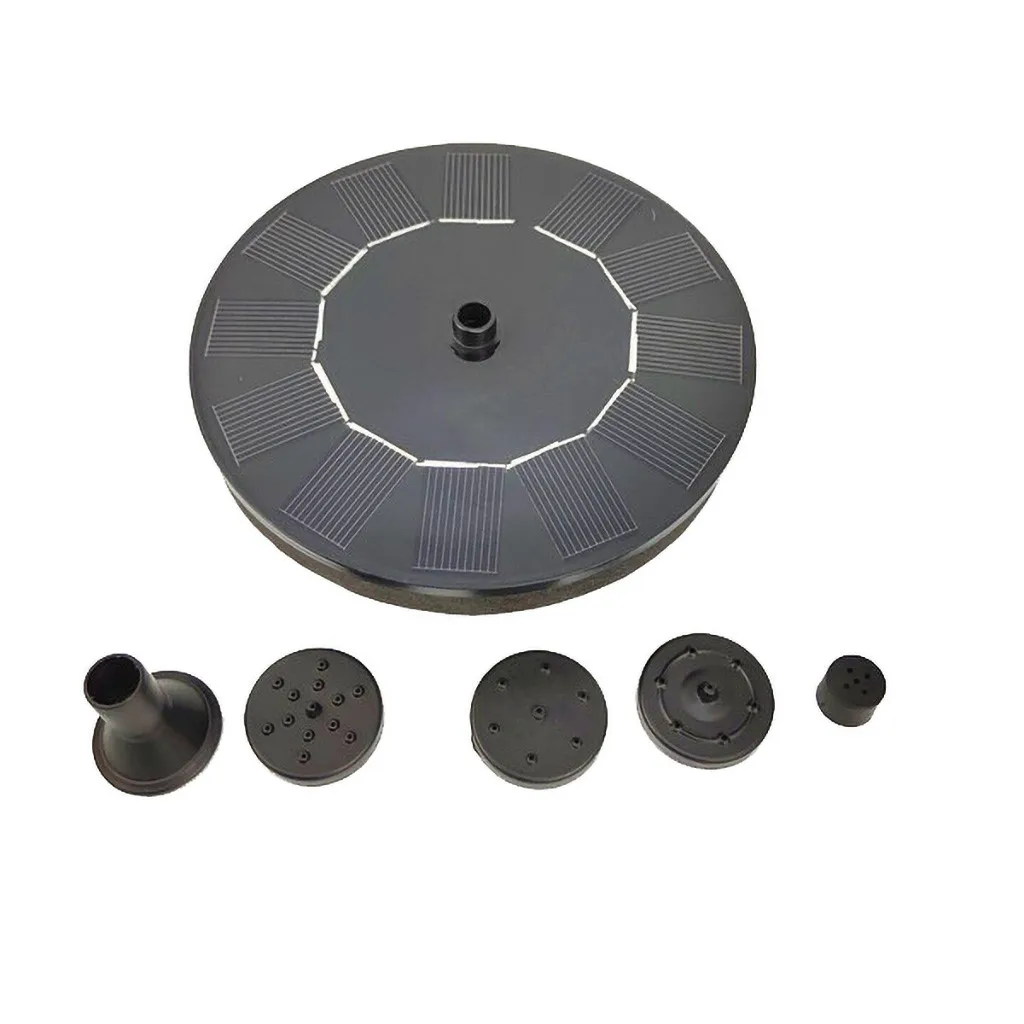 1.4W Solar Pump Fountain Water Garden Pool Pond Watering with Nozzle Accessories Decor | Дом и сад