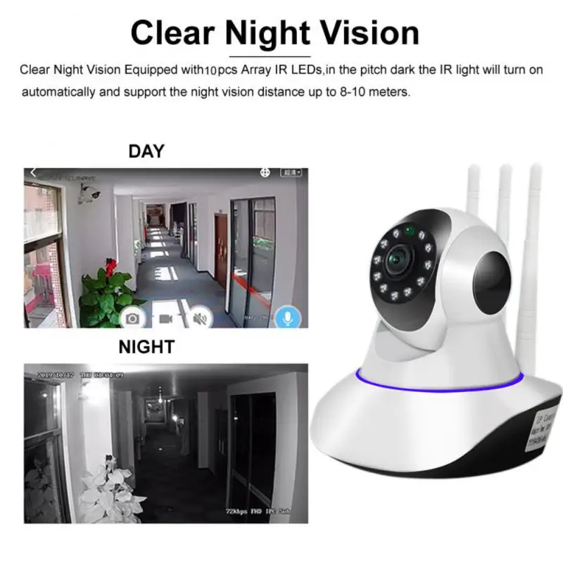 IP-камера для домашней системы безопасности 360 P Wi-Fi SD-карта | Безопасность и защита