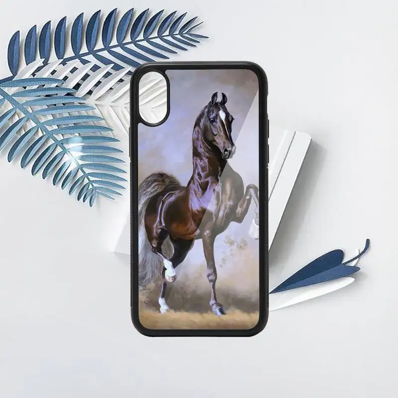 

Beautiful horse Running Steed Phone Case PC for iPhone 11 12 pro XS MAX 8 7 6 6S Plus X 5S SE 2020 XR