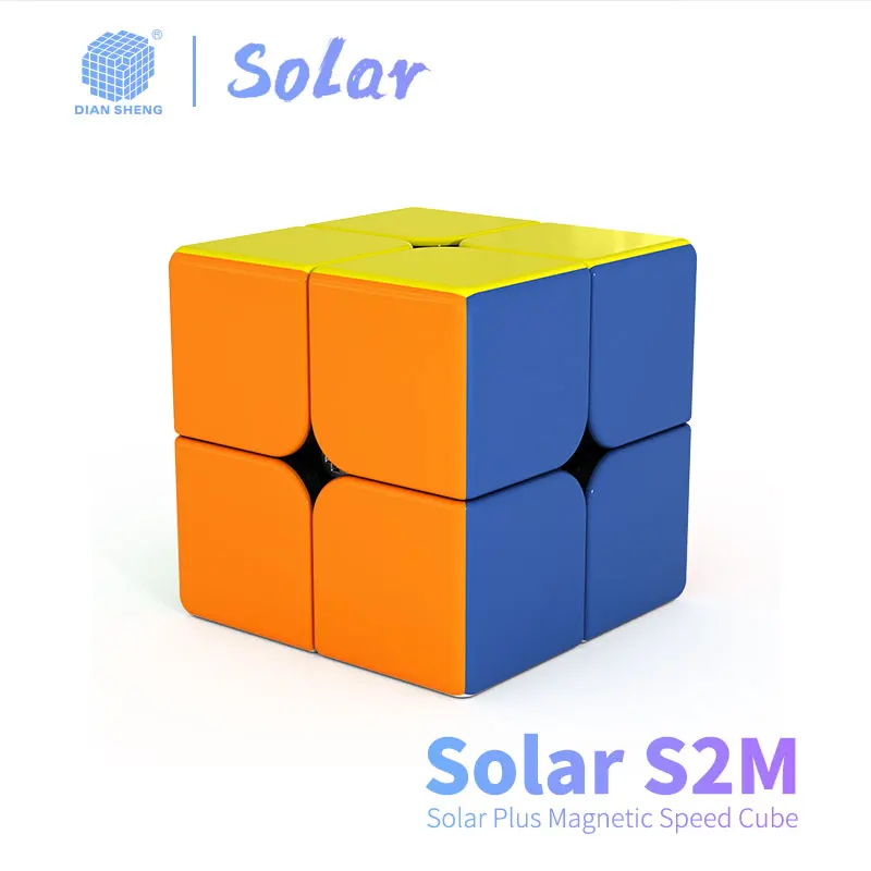 Diansheng Solar S2M 2x2x2 Магнитный магический куб без наклеек профессиональные карманные