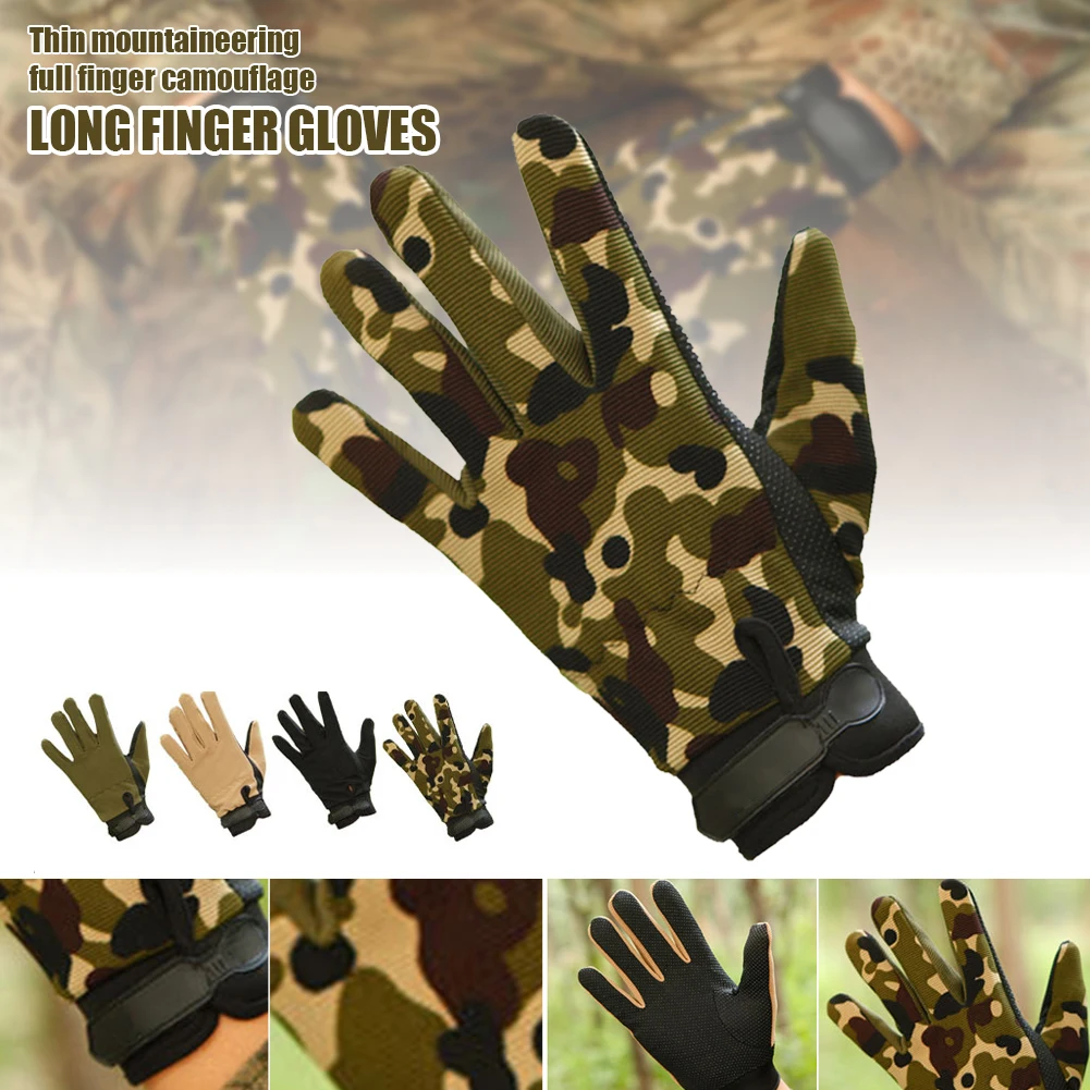 

Outdoor Cycling Gloves Men Women Adjustable Breathable Military Gloves Camouflage Anti-Slip Camping Gym Fitness Hunting Gloves