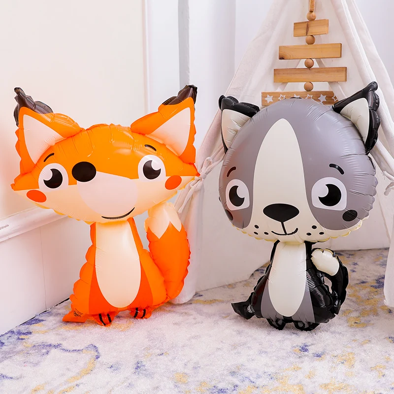 1 шт. Гелиевый шар в виде животного милый слон лиса пингвин фольгированный