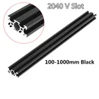 100-1000mm Black 2040 V-Slot Aluminum Profile Extrusion Frame For CNC Laser Engraving Machine Tool Woodworking DIY