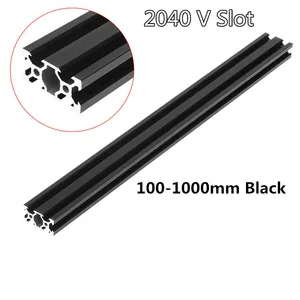 100-1000mm Black 2040 V-Slot Aluminum Profile Extrusion Frame For CNC Laser Engraving Machine Tool Woodworking DIY