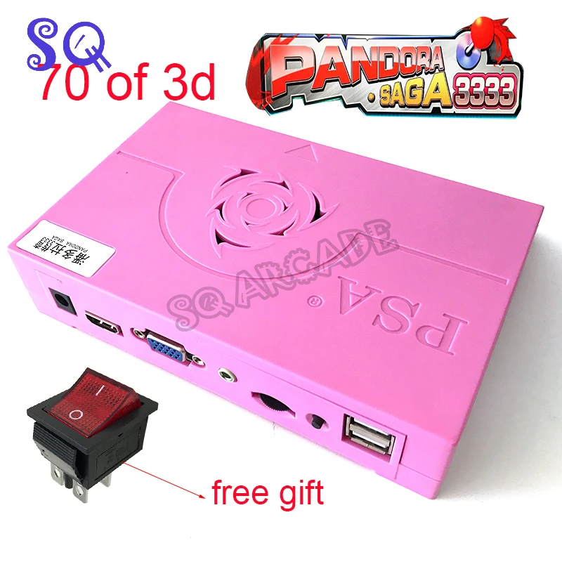 

Pandora Saga Box 3333 in 1 Arcade Game Board Jamma Versoin HD Video HDMI VGA output Multigame Support 3 4 Players SQ Strore