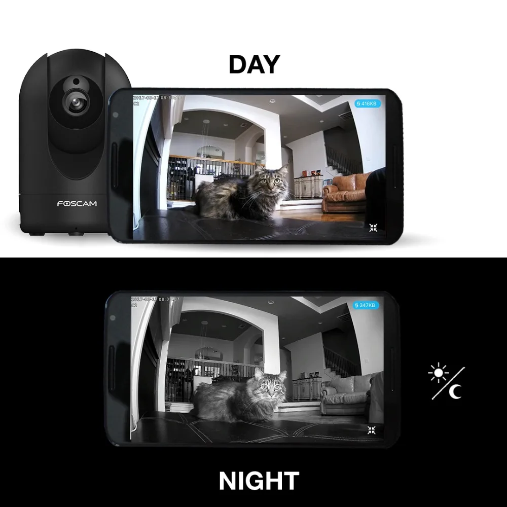 Foscam R2 1080P HD беспроводная камера безопасности WiFi IP домашняя камера бесплатное облако в комплекте 2-Way аудио панорамирование/наклон ночного видения