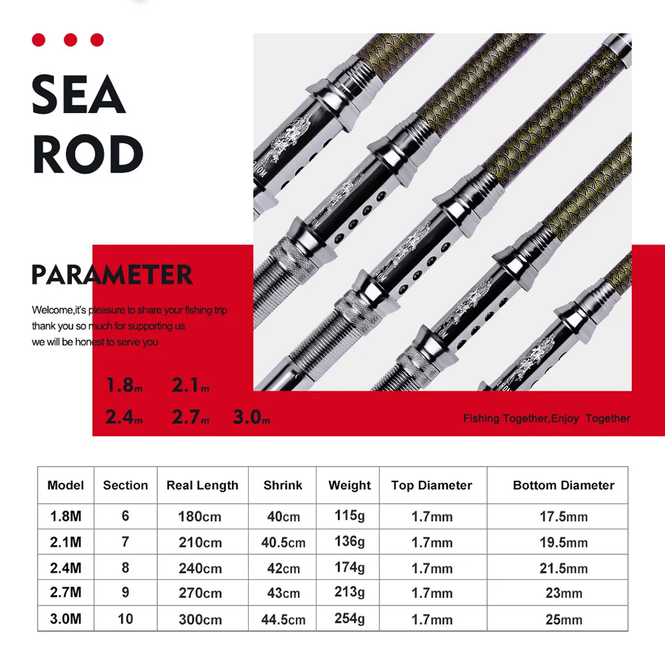 

Multi-standard Telescopic Carbon Luya Sea Fishing Rod Boat Fishing Rivers and Lakes Can Use The Long Shot Fishing Rods