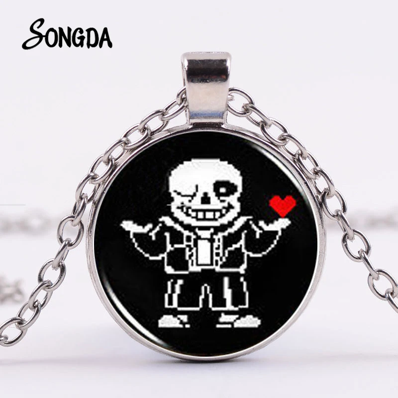 Ожерелье для видеоигр Undertale Sans сердце Забавная фигурка из фото игры кулон со