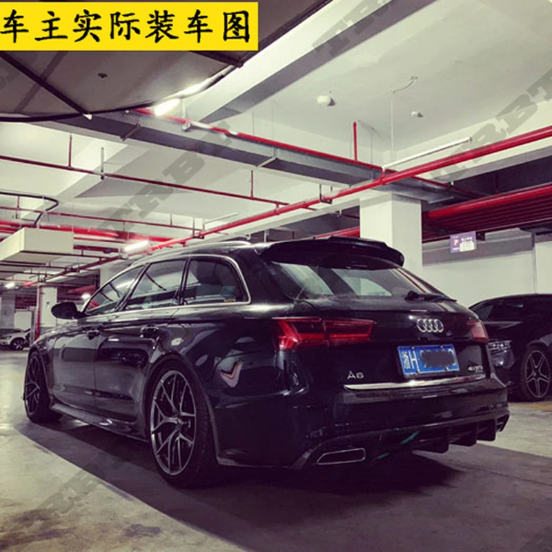 

Auto Accessories Fit For Audi A6 A6 Avant Wagon Spoiler 2016-2018 High Quality Carbon Fiber Roof spoiler