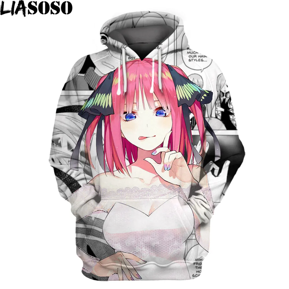 

Anime The Quintessential Quintuplets Hoodies Men Women Nino Nakano Gotoubun No Hanayome Fall Clothes Men Oversized Hoodie