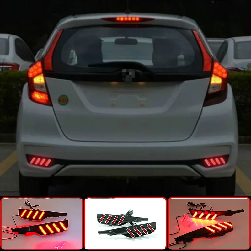 For Honda Jazz Fit 2018 Multi-functions LED Rear Bumper Light Fog Lamp Brake Turn Signal Reverse | Автомобили и мотоциклы