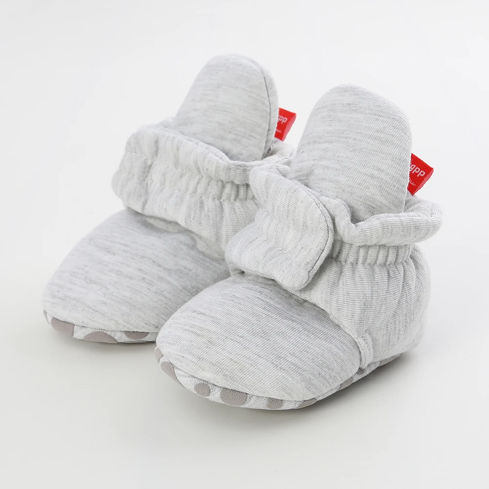 Light Gray Пинетки для новорожденных зимние мягкие теплые пинетки для новорожденных мальчиков и девочек пинетки от 0 до 18 месяцев - Цвет: Light Gray