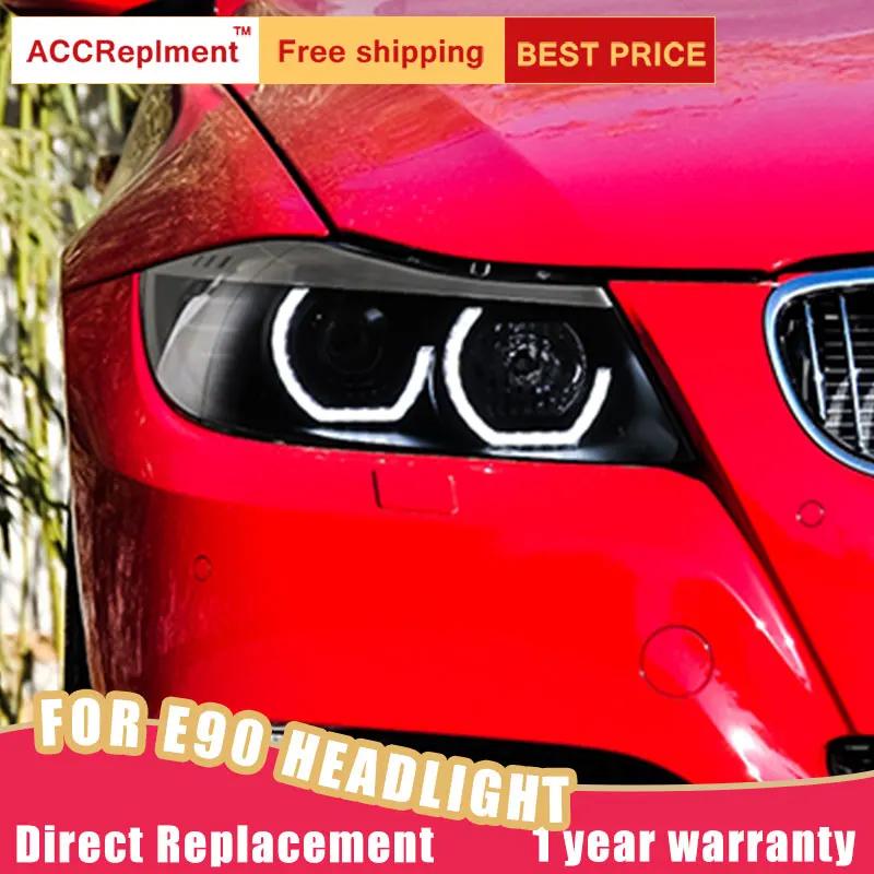 2 шт. светодиодный ные фары для BMW 3 серии E90 2005-2015 Автомобильные ангельские глазки