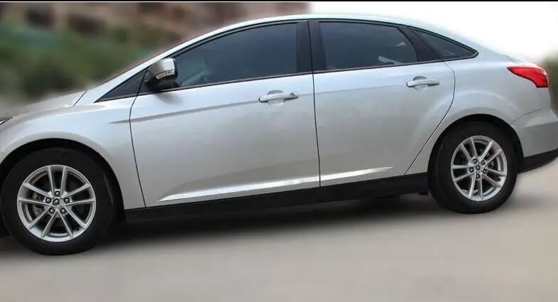 Подходят для 2012 2013 2014 2015 2016 2017 Ford Focus Mk3 хромированная линия молдинга боковой двери