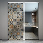 Заказной размер статическая липкая мраморная узор оконная пленка матовая декоративная защита для конфиденциальности стеклянная крышка