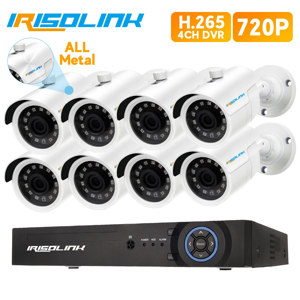 Система видеонаблюдения Irisolink 8CH 1080N 8 шт. 720P IP67 Камера Безопасности s 5in1 H.265 DVR