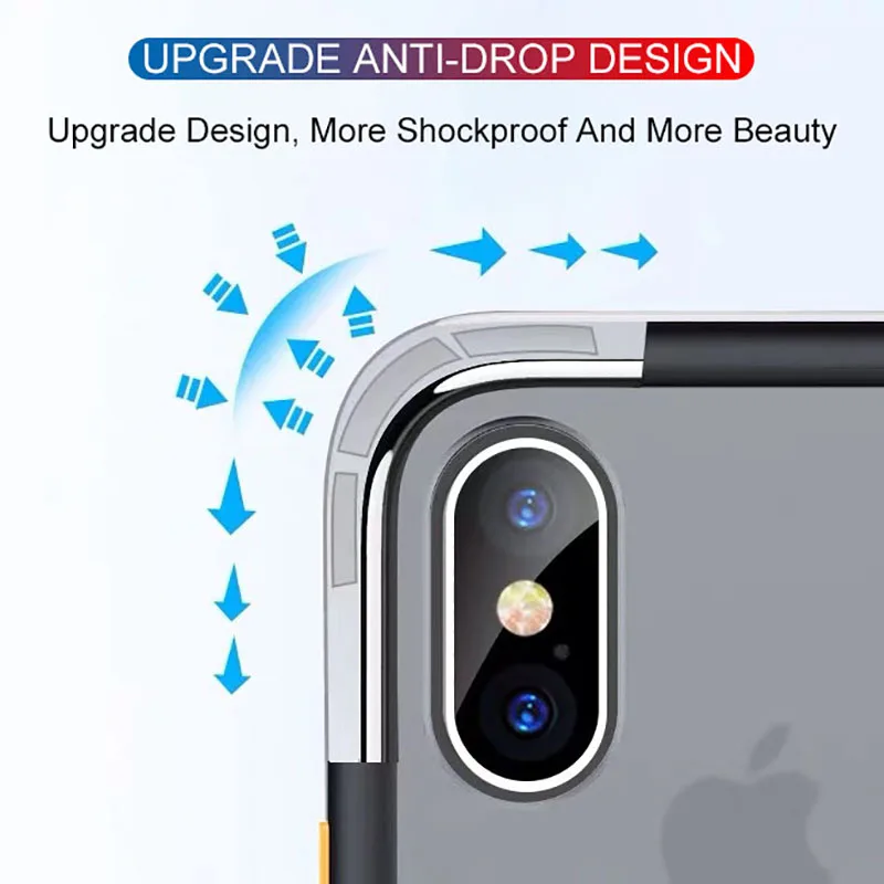 Роскошный противоударный чехол для Iphone 11 Pro Max Xs Xr X 8 7 6s 6 Plus Матовый Жесткий