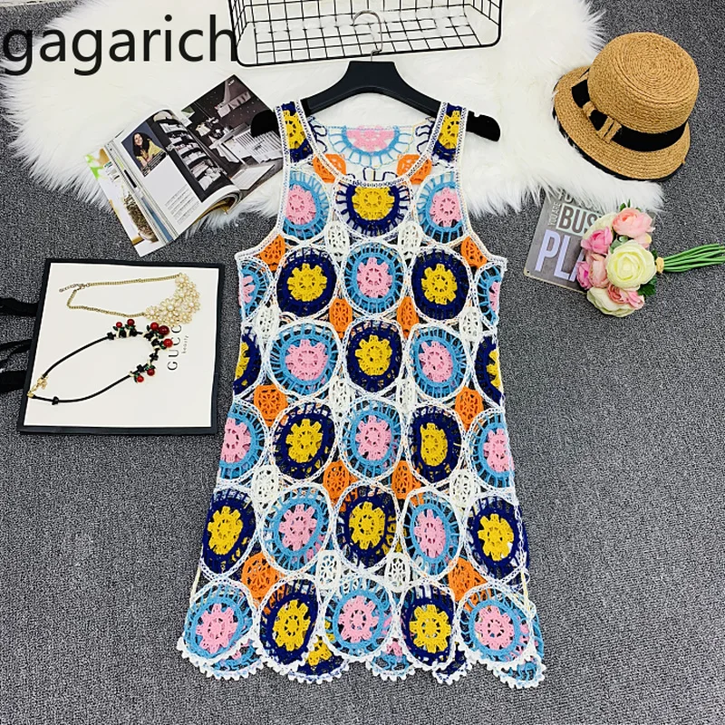 Gagarich женский модный кружевной жилет 2020 Летний Новый Красочный цветочный ажурный