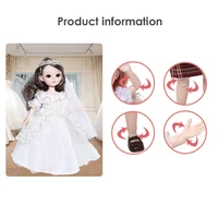 31cm movable joint doll 16 bjd doll wedding dress 2021 bridal elegant princess deluxe trailing marriage dress fantasy toys gift