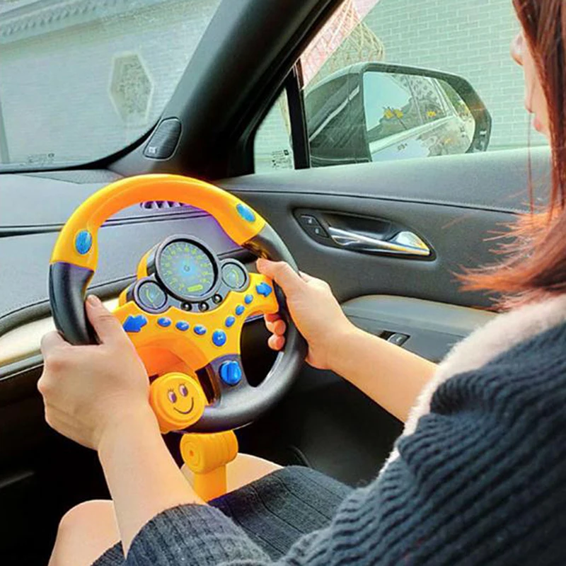 

Electric Simulation Steering Wheel Toy With Sound Light Educational Car Toy Christmas Gift