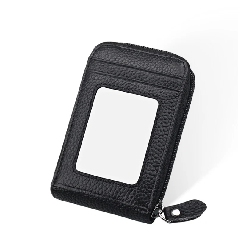 KB09 black Кошелек из натуральной кожи RFID горизонтальный и Вертикальный чехол для карточек ID держатель карты Чехол для кредитной карты мульти-карты кошелек Лидер продаж - Цвет: KB09 black