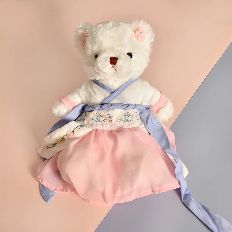 Китайская Ретро плюшевая сумка с медведем рюкзаки ручной работы мультяшными