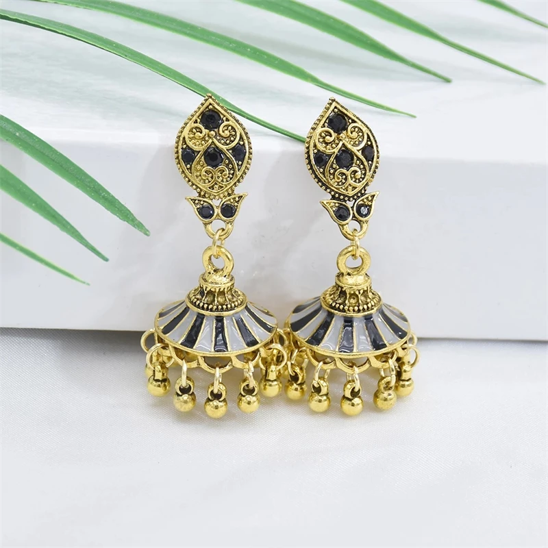 Богемные круглые индийские серьги для женщин, подвесной шпионский колокольчик, кисточка, капающие серьги из сплава, Женские Ювелирные изделия