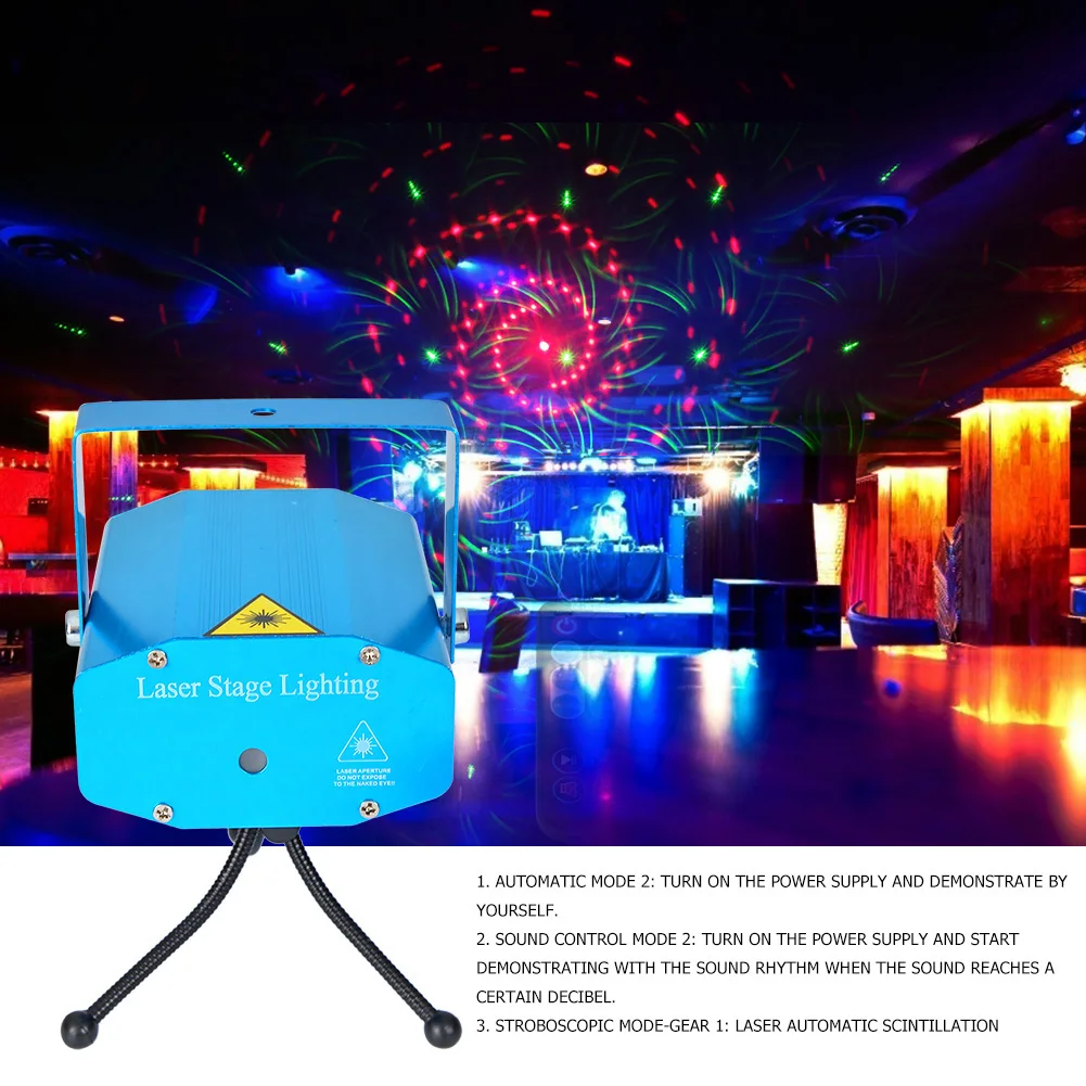 Лазерный светодиодный проектор со звездным небом цветной сценический прожектор