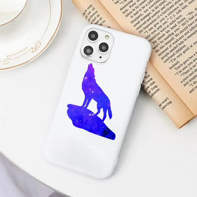 

angry Animal wolf Face Phone Case Candy Color for iPhone 6 7 8 11 12 s mini pro X XS XR MAX Plus