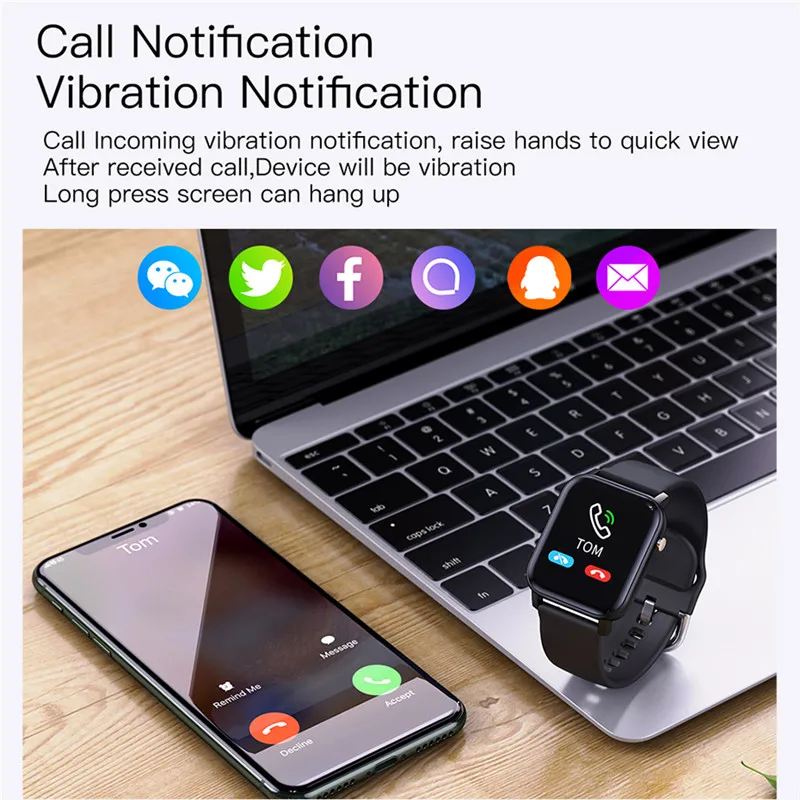 

SN87 Smart Watch Men Waterproof Heart Rate Fitness Tracker Full Touch Screen Bluetooth Sport Watch Women For Android