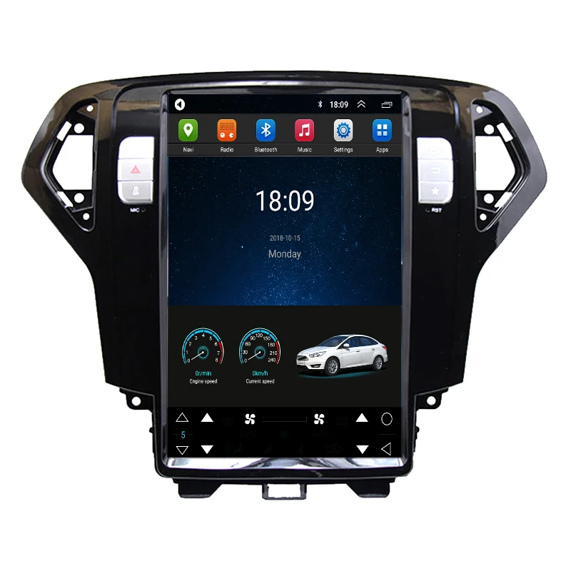 Автомобильный мультимедийный плеер на Android 10 с вертикальным экраном 12 8 дюйма 4 Гб