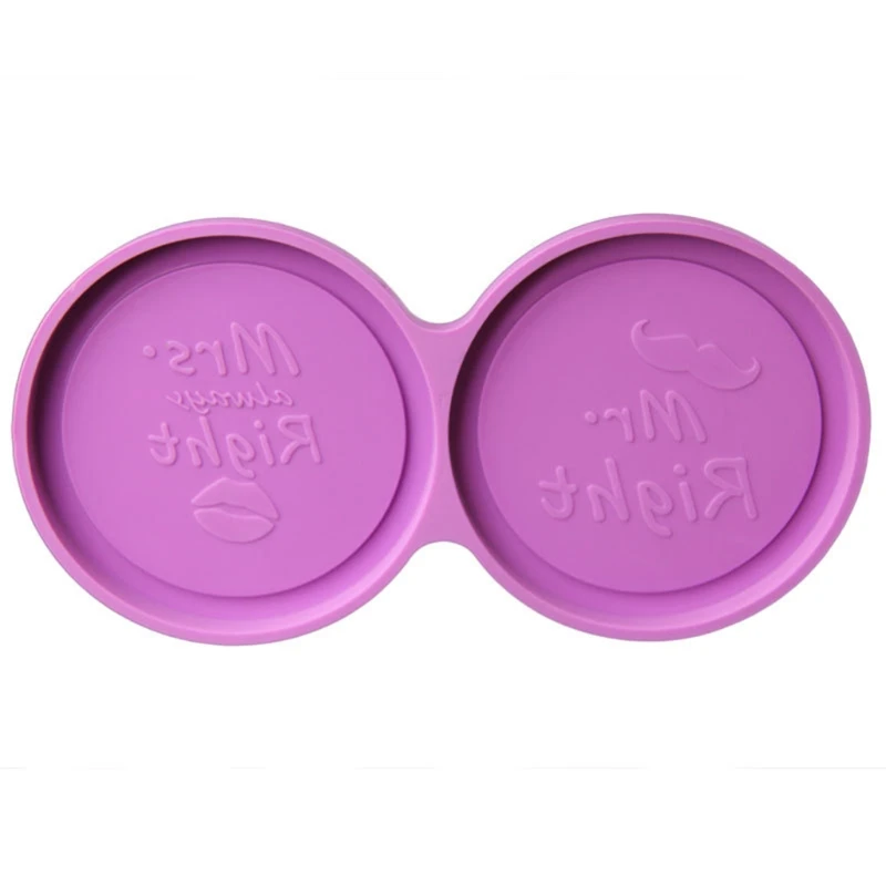 

Mr & Mrs Right Couple Tea Tray Coaster Mould Silicone Mold Making Coaster Mold