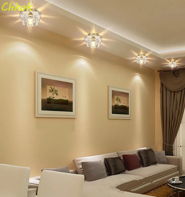 

Chkok Modern LED crystal ceiling lamp living room children's room lamp INDOOR small ceiling lamp corridor aisle balcony lighting