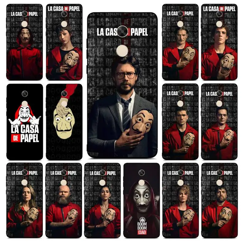 

YNDFCNB Money Heist House Paper TV-Show Phone Case for RedMi note 4 5 7 8 9 pro 8T 5A 4X case