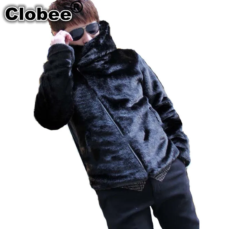 2019 зимние мужские 6XL Стильные пальто с капюшоном из искусственного меха норки