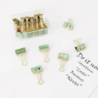 Зажим авокадо, 25 мм, имитация золота, офисные канцелярские принадлежности, зажим для билетов, зажим для планировщика, симпатичный зажим, бумажные зажимы, металлические зажимы для бумаги