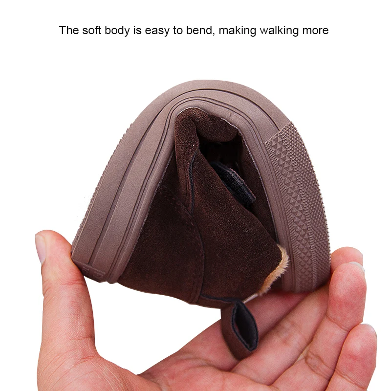 XZVZ-Botas de algod&oacute;n para ni&ntilde;os y ni&ntilde;as, zapatos antideslizantes de Material de gamuza, c&oacute;modos, mantiene el calor en invierno-4