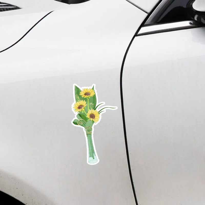 EBdecal Plant Potted Flowers Sunflower Car Bumper Window Wall Suitcase Decal Sticker Decals DIY Decor CT8457 | Автомобили и