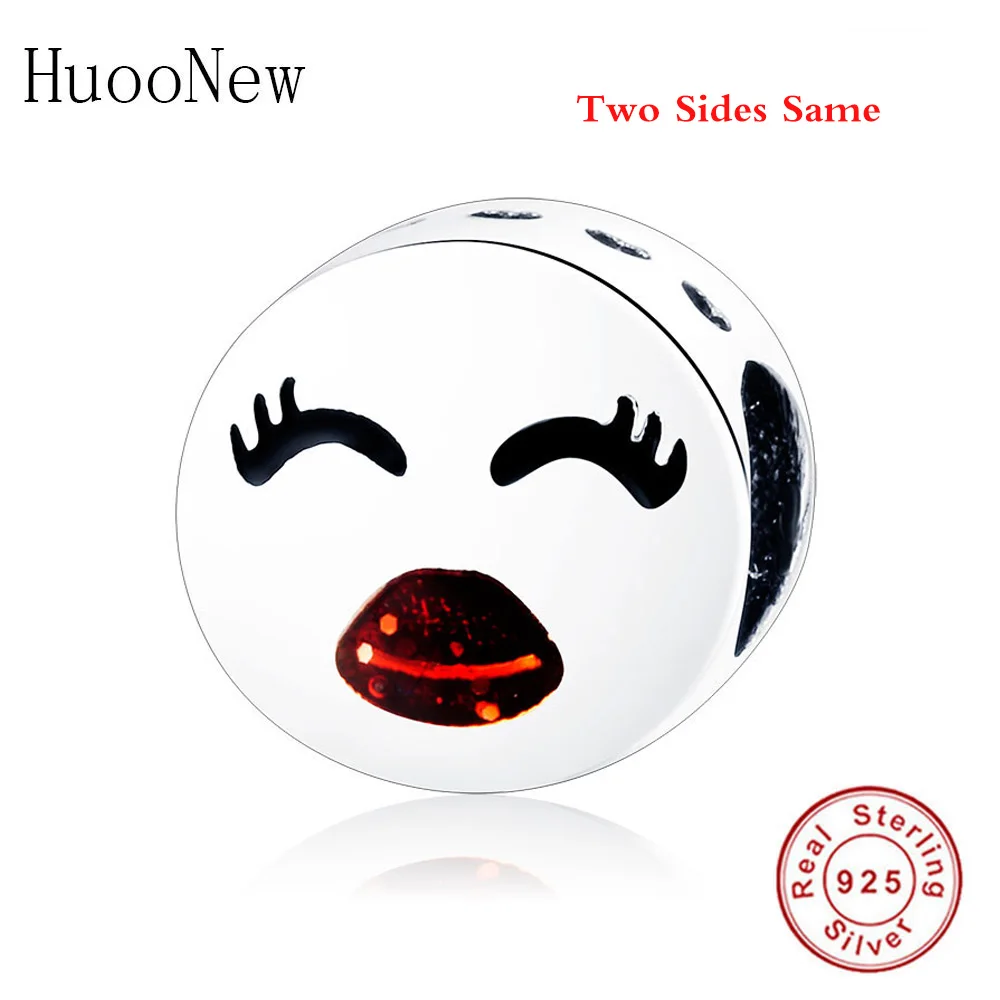 

Fit Original Charm Bracelet Red Lips Smile Women Bead Charms Pulsera 100% Authentic 925 Sterling Silver Jewelry Berloque