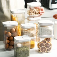 1pc white transparent food storage containers snake coffee bean seal tank home kitchen items rice container cereal dispenser