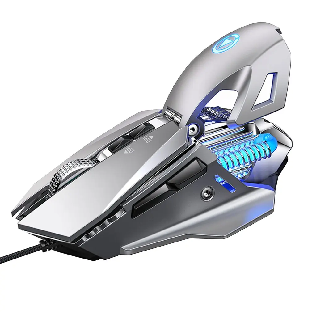 

7200DPI Gaming Mechanical Wired Gaming Mouse For PC Laptops Home Office Gaming Mouse With Brushed Metals Bottom Plate