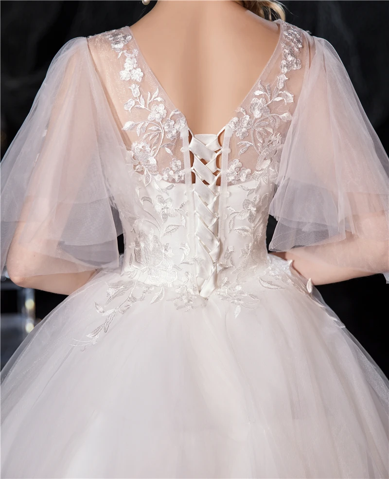 Винтажные Новый стиль летучая мышь Vestido De Noiva 2021 свадебное платье с коротким